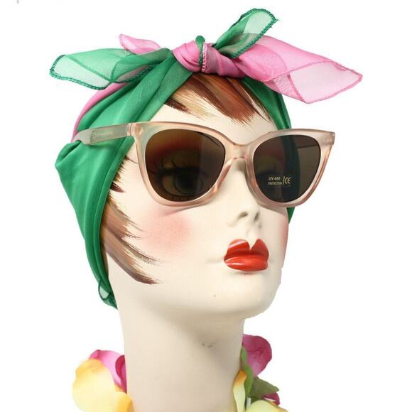 Square Sunglasses Pink Frame w Dark Lens 60s Rebel in Retro Shades - Hey Viv - Picture 1 of 3